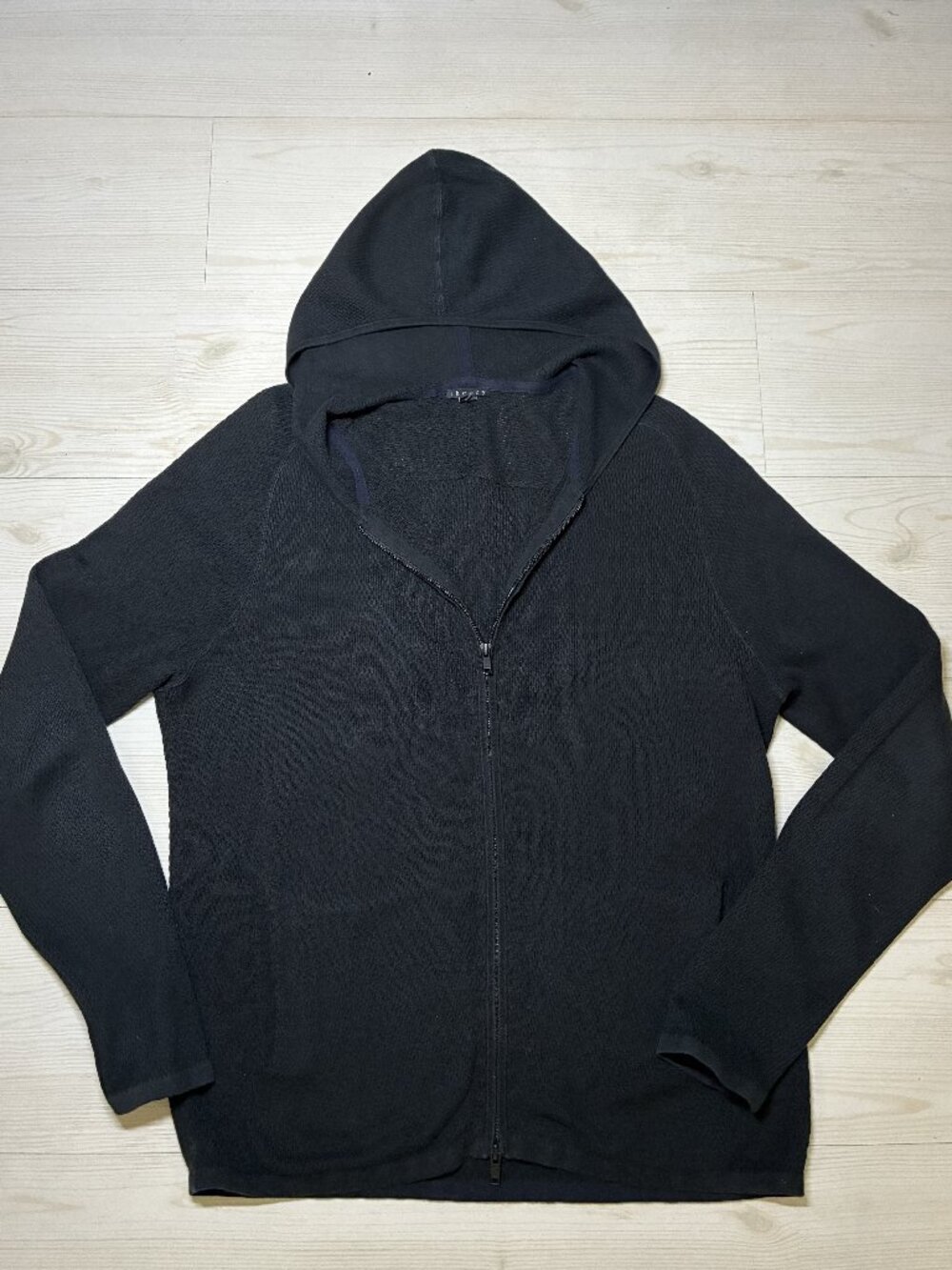 Theory "Melker Breach" Full-Zip Hooded Sweater Jacket Size L (Fits Like XXL)